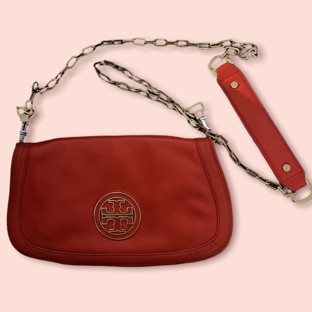 Burnt Orange/Red Tory Burch Crossbody Purse